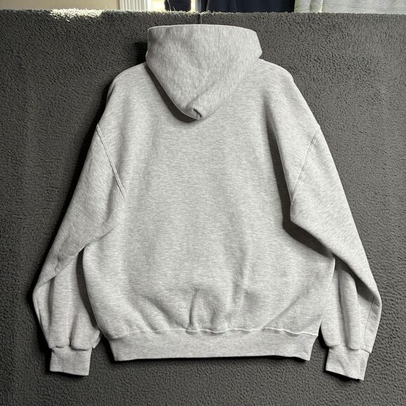 Vintage Y2K Russell Athletic Gray Blank Cotton Men’s Hoodie Size Large - Picture 13 of 14